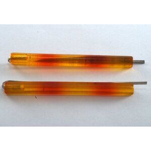 Vintage Hair Pins Bobby Pins Silver Metal Tortoise Brown Plastic Top 2 1/2"